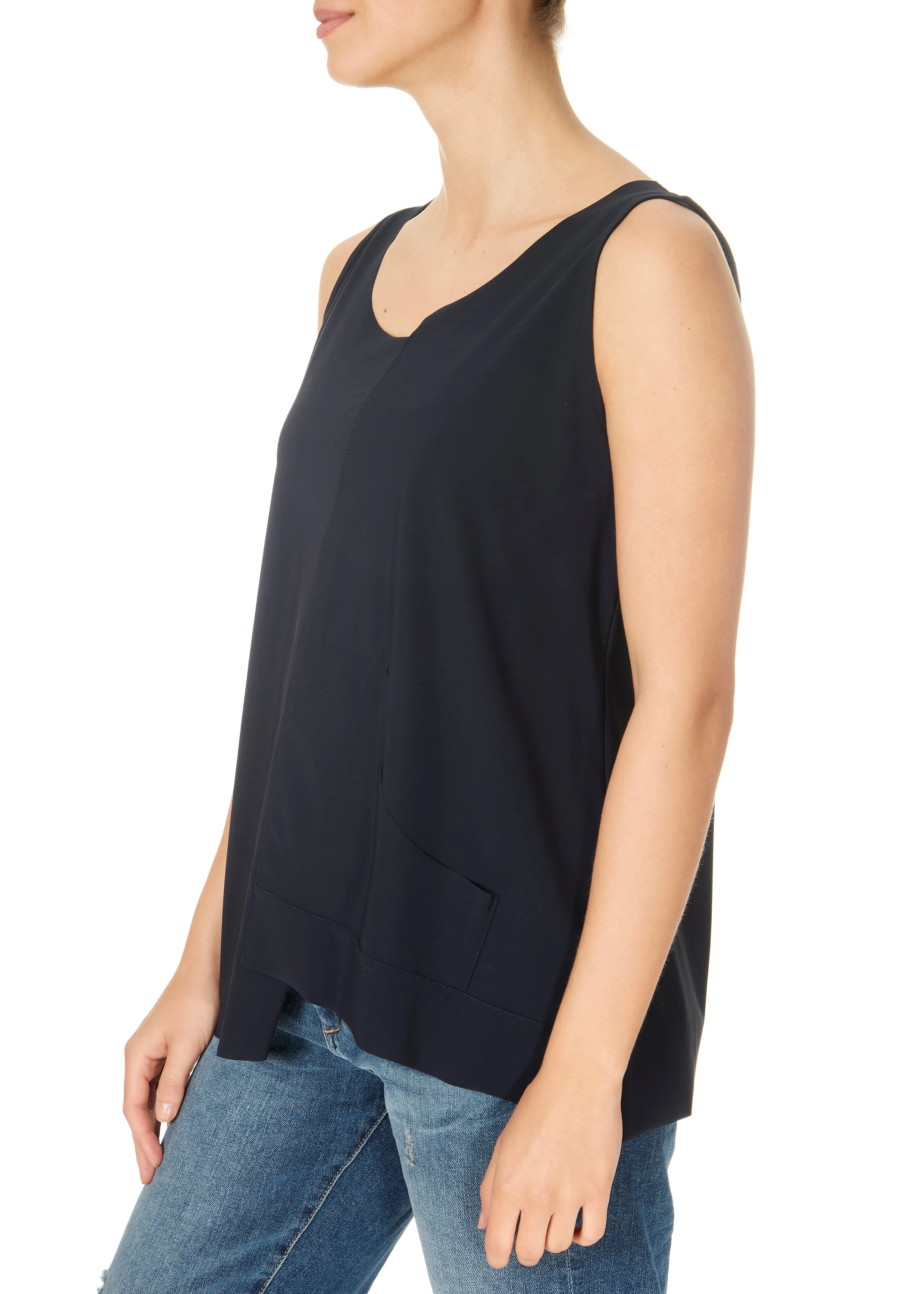 ELLi Tashe Sleeveless Top Navy