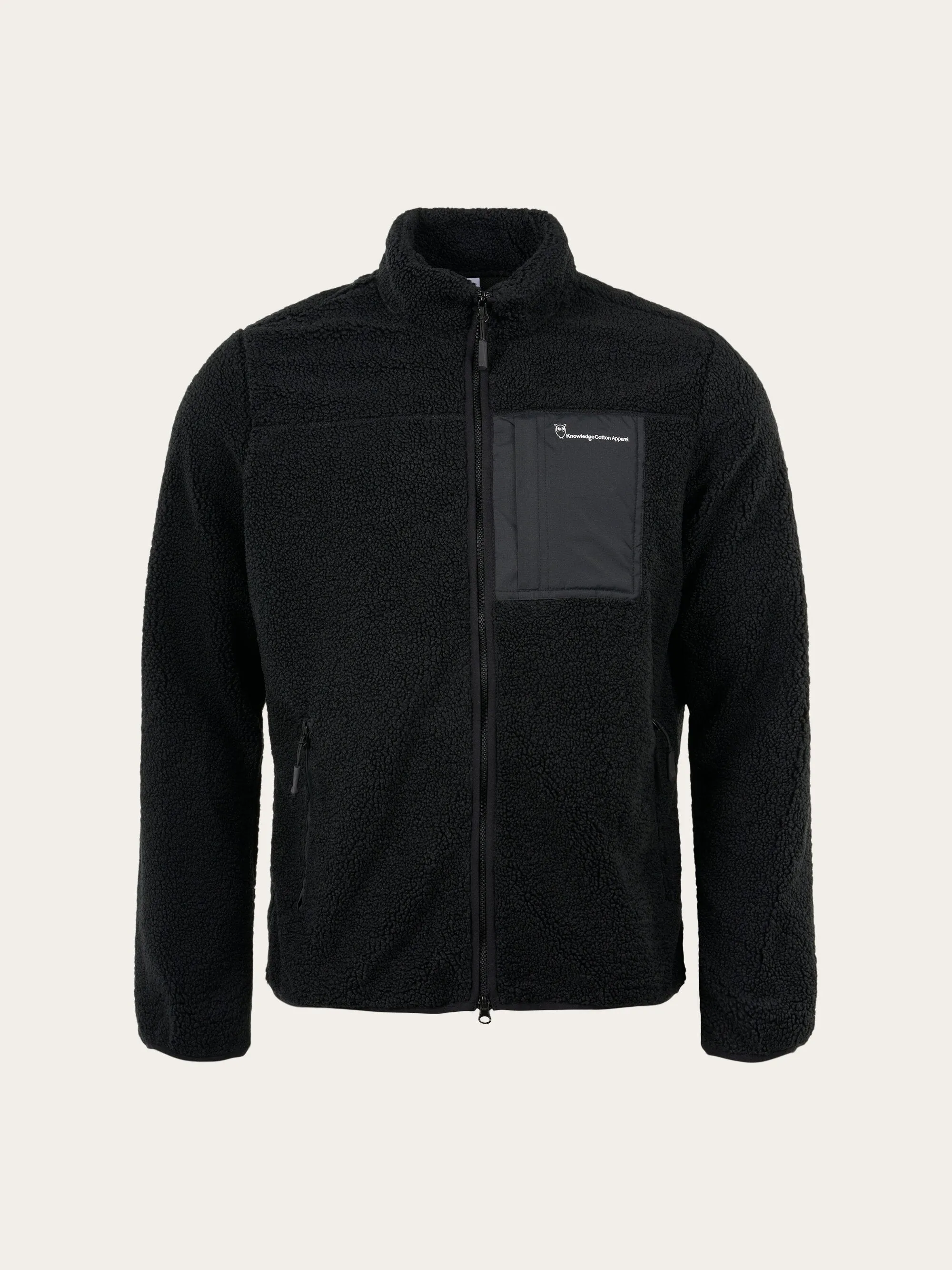 ELM teddy fleece zip - Black Jet