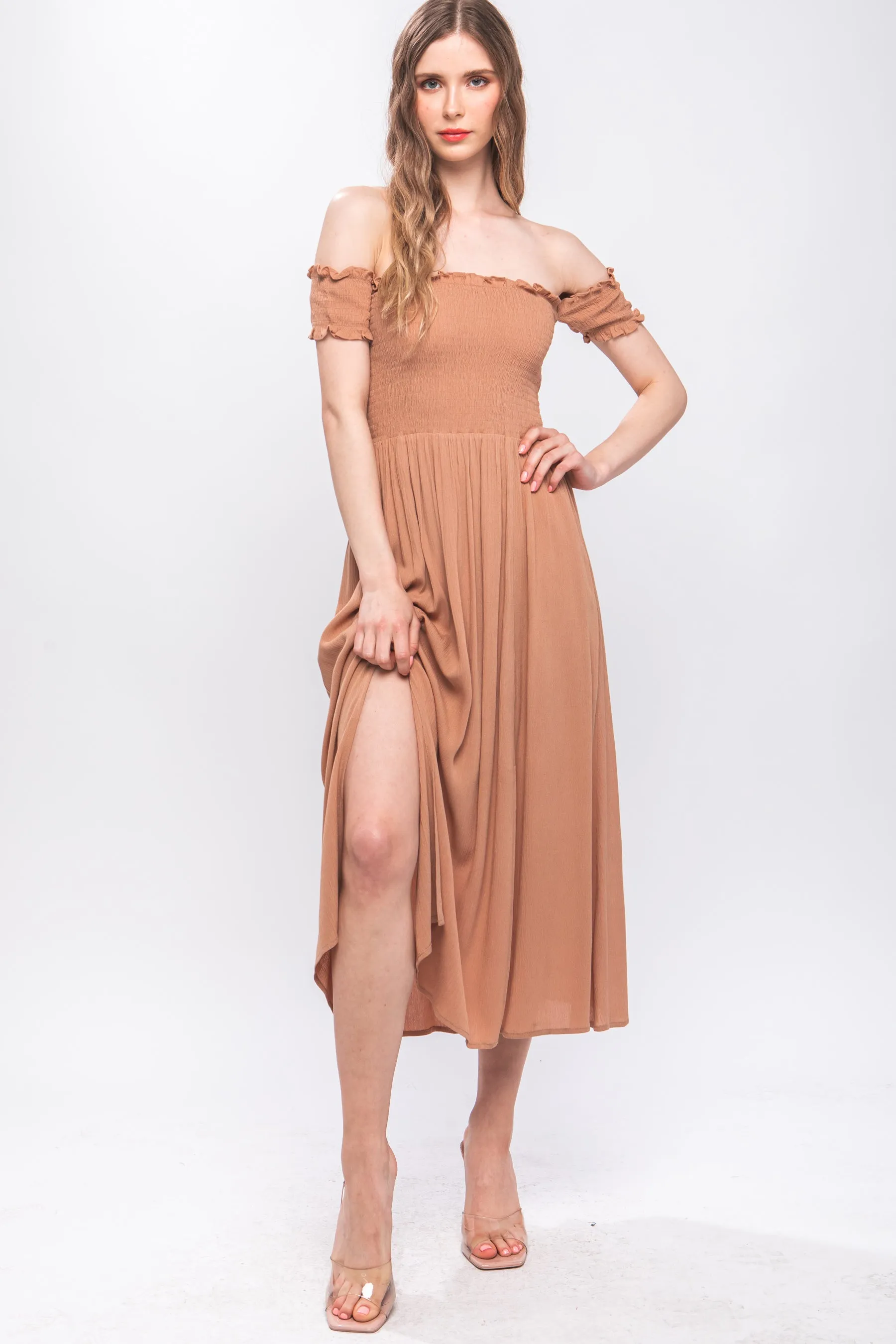 Flowy Off The Shoulder Dress - 6 colors - Ships from The USA