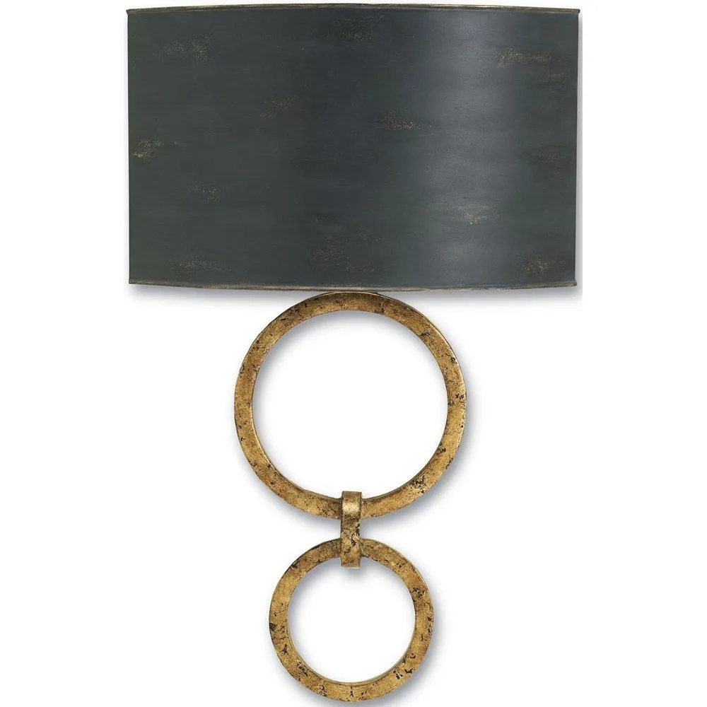 French Black and Gold Sconce