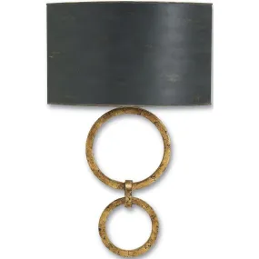 French Black and Gold Sconce