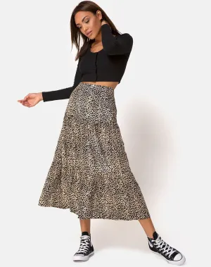 Gleas Skirt in Rar Leopard Brown