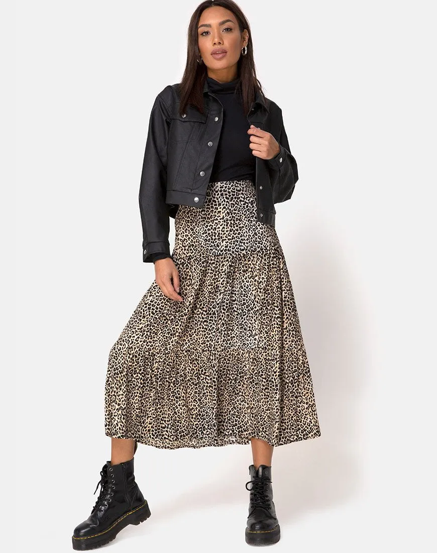 Gleas Skirt in Rar Leopard Brown