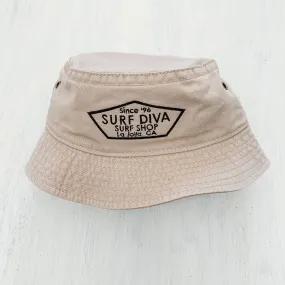 HAT BUCKET style with SURF DIVA SURF SHOP (khaki)