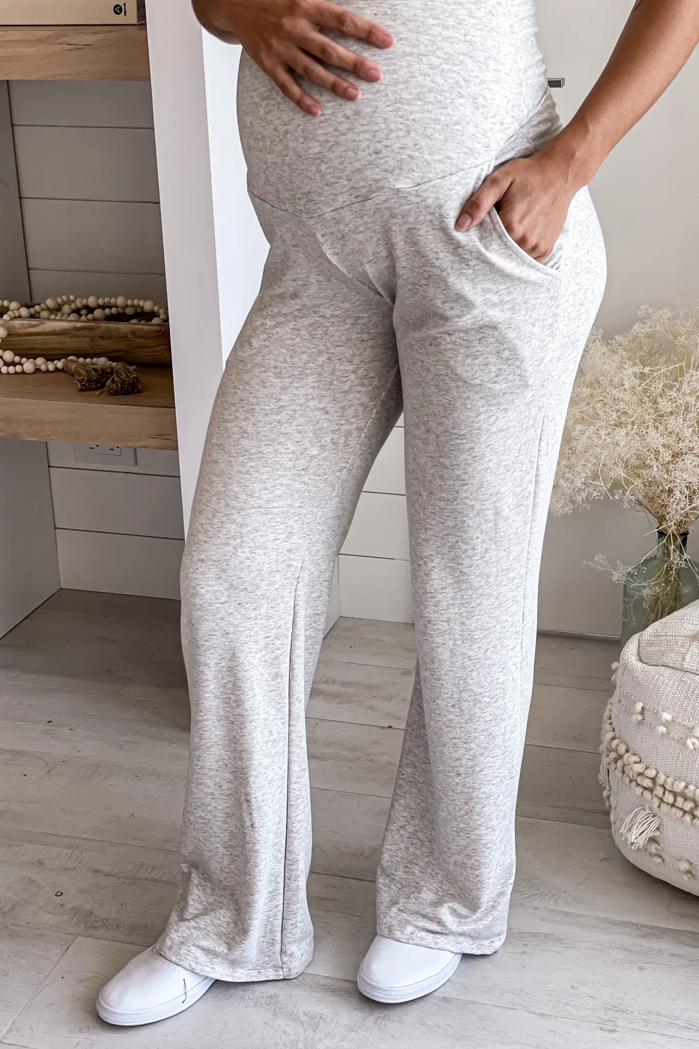 Heather Gray Maternity Sweatpants