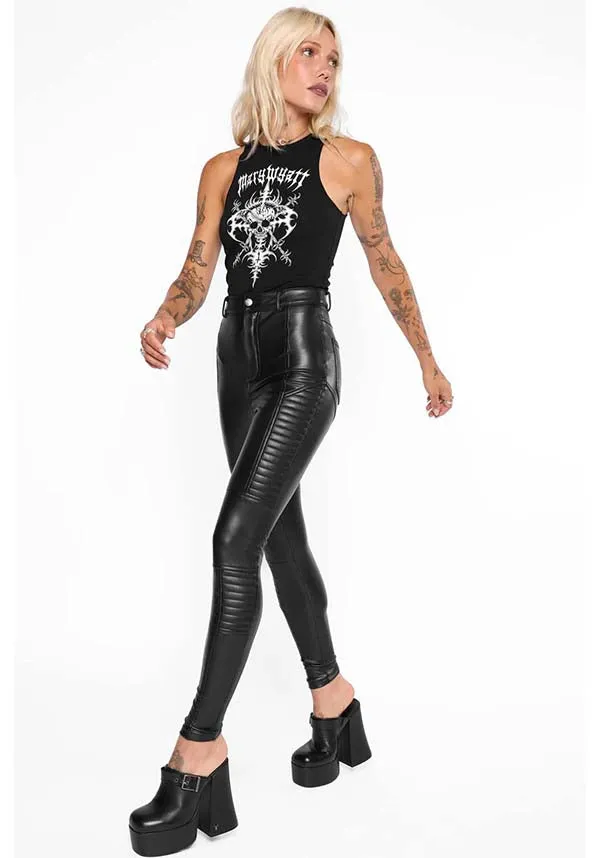 Imogen Faux Leather | BIKER PANTS