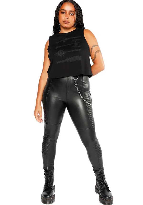 Imogen Faux Leather | BIKER PANTS