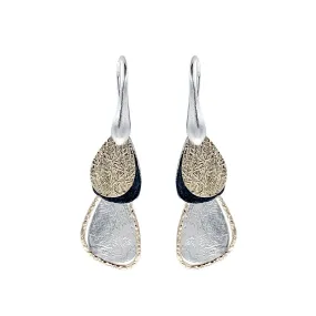 Israeli Dganit Hen Avant Garde Layered Tiers Earrings