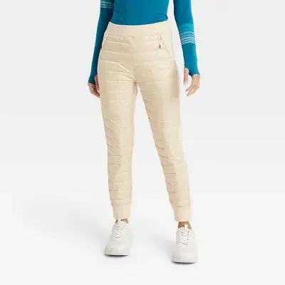 JoyLab Women's Puffer Pants Athletic Quilted Banded Cuffs Quilted Pants