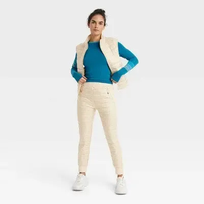 JoyLab Women's Puffer Pants Athletic Quilted Banded Cuffs Quilted Pants