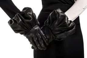 Julie 2 - Women's Silk Lined Leather Gloves with Cloud Cuff