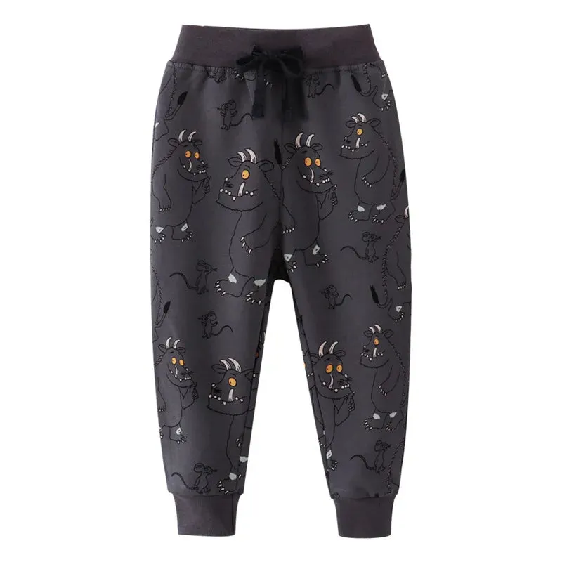 Jumping Meters 2-7T Boys Girls Sweatpants Children's Trousers Animals Autumn Winter Baby Clothes Toddler Kids Full Pants Costume