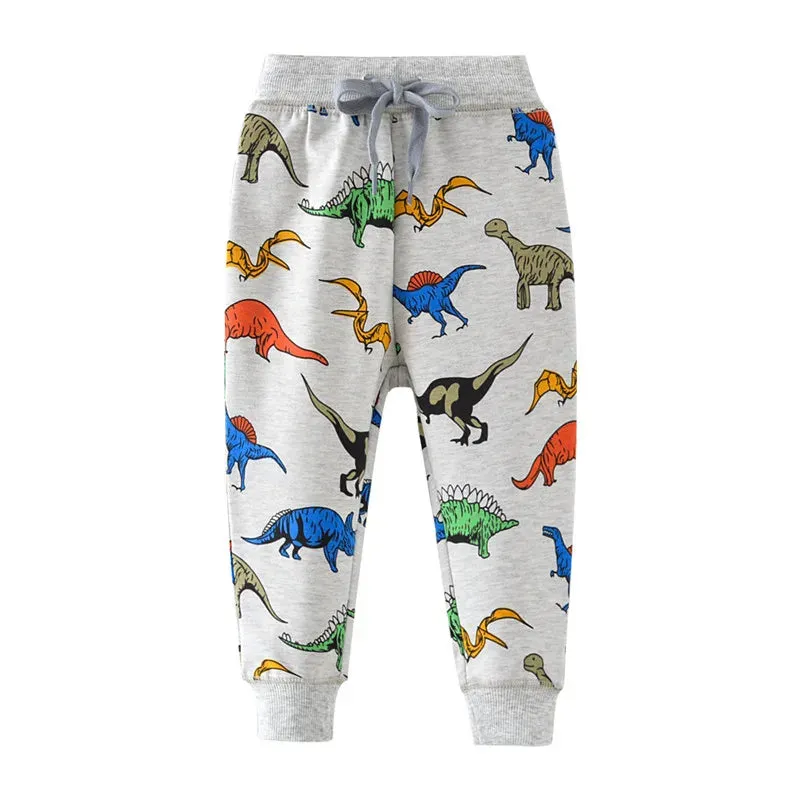 Jumping Meters 2-7T Boys Girls Sweatpants Children's Trousers Animals Autumn Winter Baby Clothes Toddler Kids Full Pants Costume