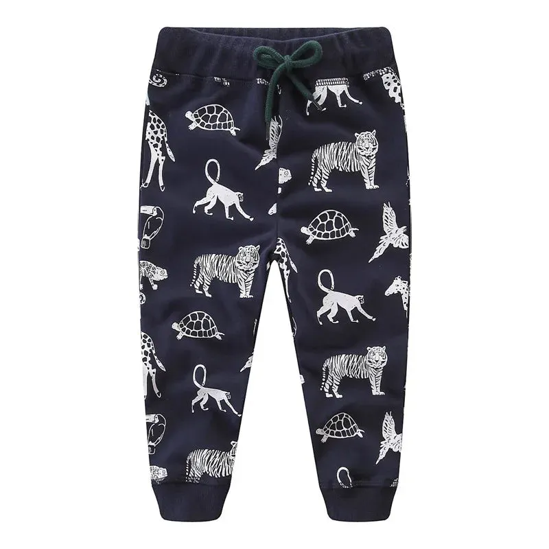 Jumping Meters 2-7T Boys Girls Sweatpants Children's Trousers Animals Autumn Winter Baby Clothes Toddler Kids Full Pants Costume