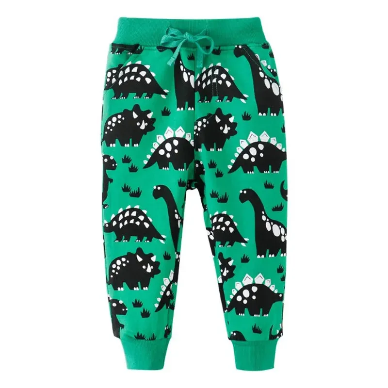 Jumping Meters 2-7T Boys Girls Sweatpants Children's Trousers Animals Autumn Winter Baby Clothes Toddler Kids Full Pants Costume