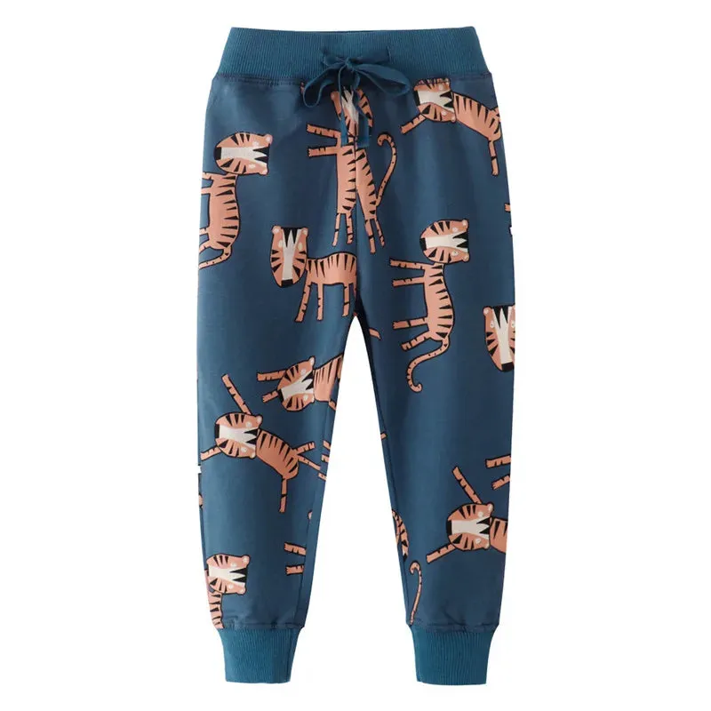 Jumping Meters 2-7T Boys Girls Sweatpants Children's Trousers Animals Autumn Winter Baby Clothes Toddler Kids Full Pants Costume