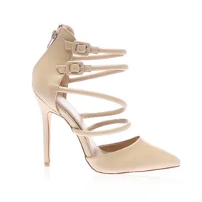 Kimberley Strappy Heels in Nude PU