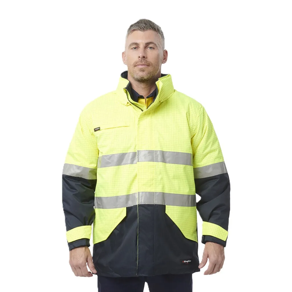 King Gee Hi-Vis Anti Static Waterproof Reflective Work Jacket (K55035)