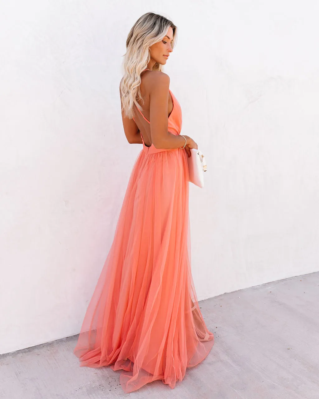 KittenAlarm - Petal Dust Maxi Dress - Apricot