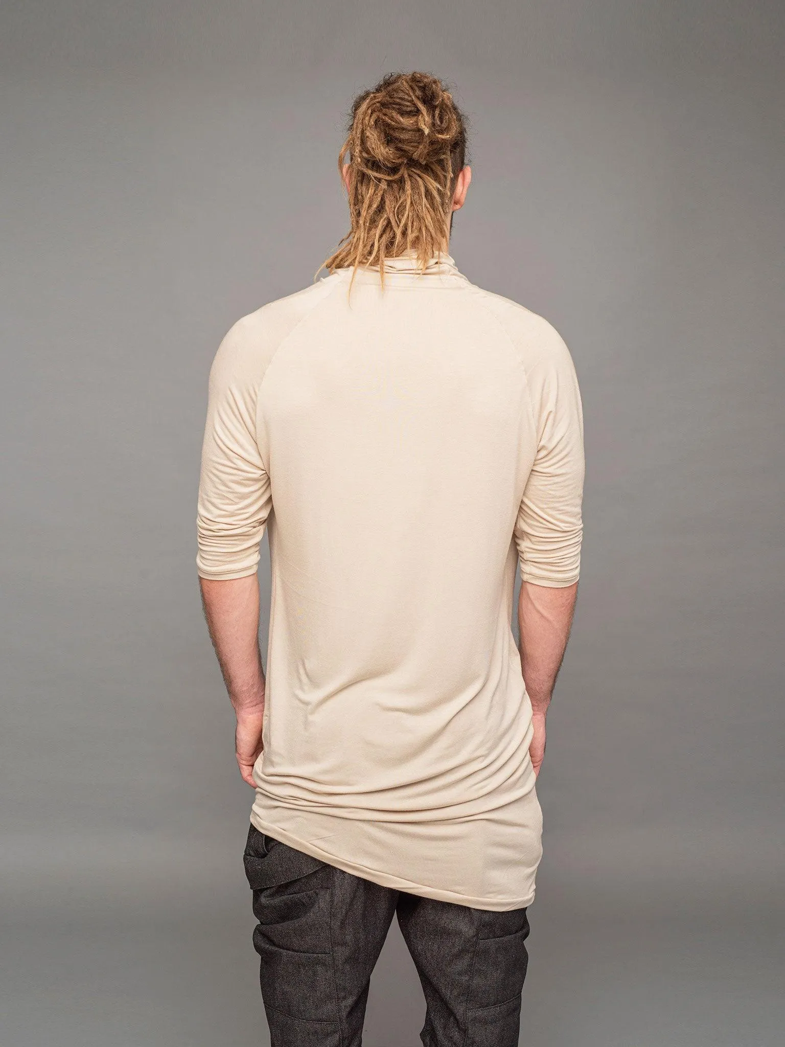 Krypt - Bamboo Asymmetric Draped T-Shirt