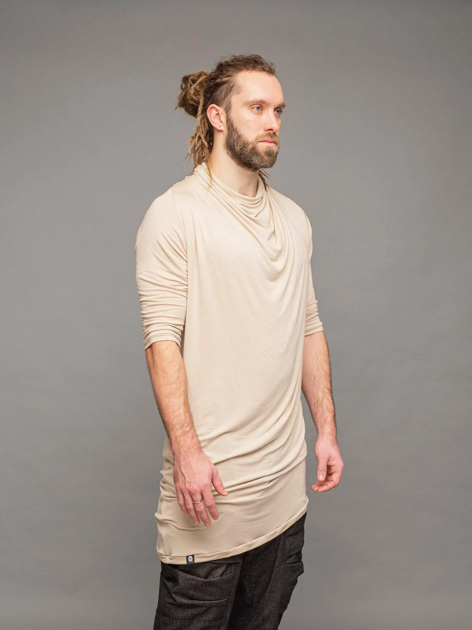 Krypt - Bamboo Asymmetric Draped T-Shirt