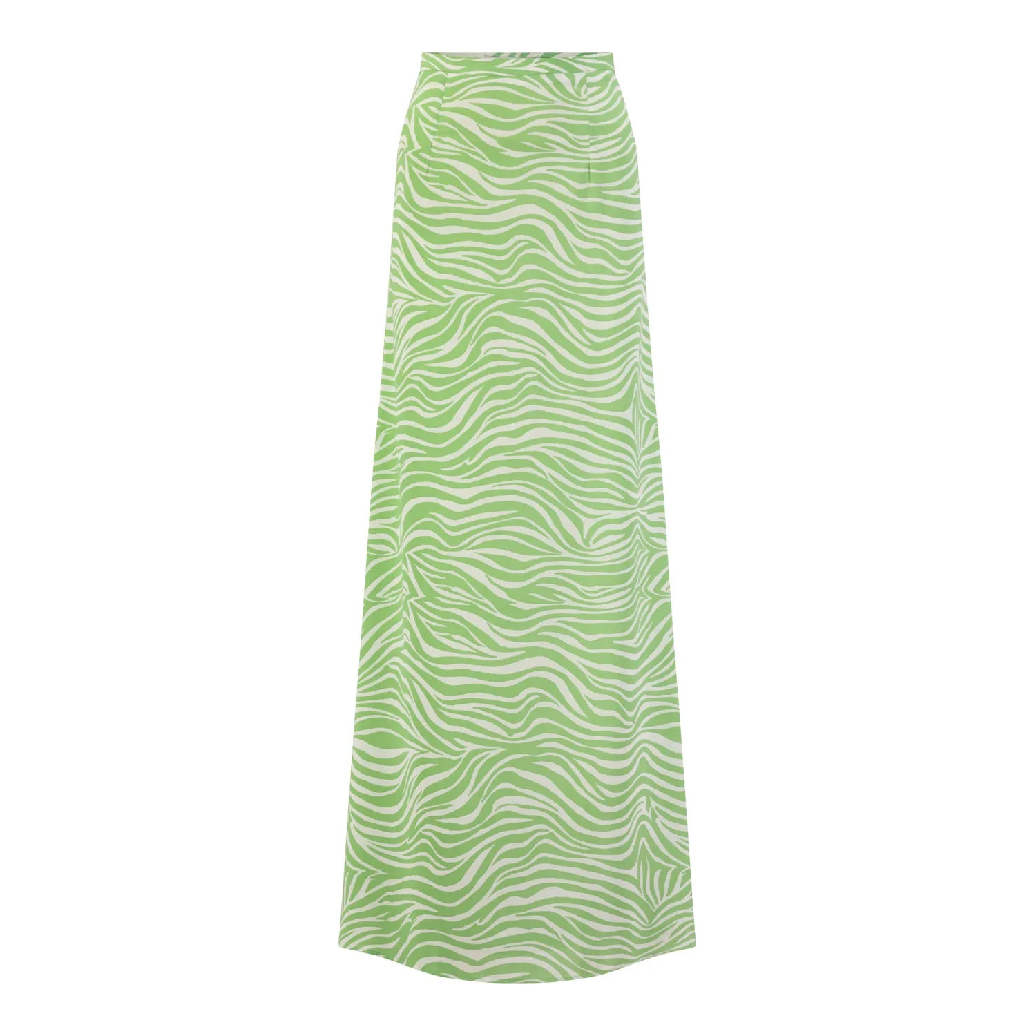 Lime printed maxi skirt