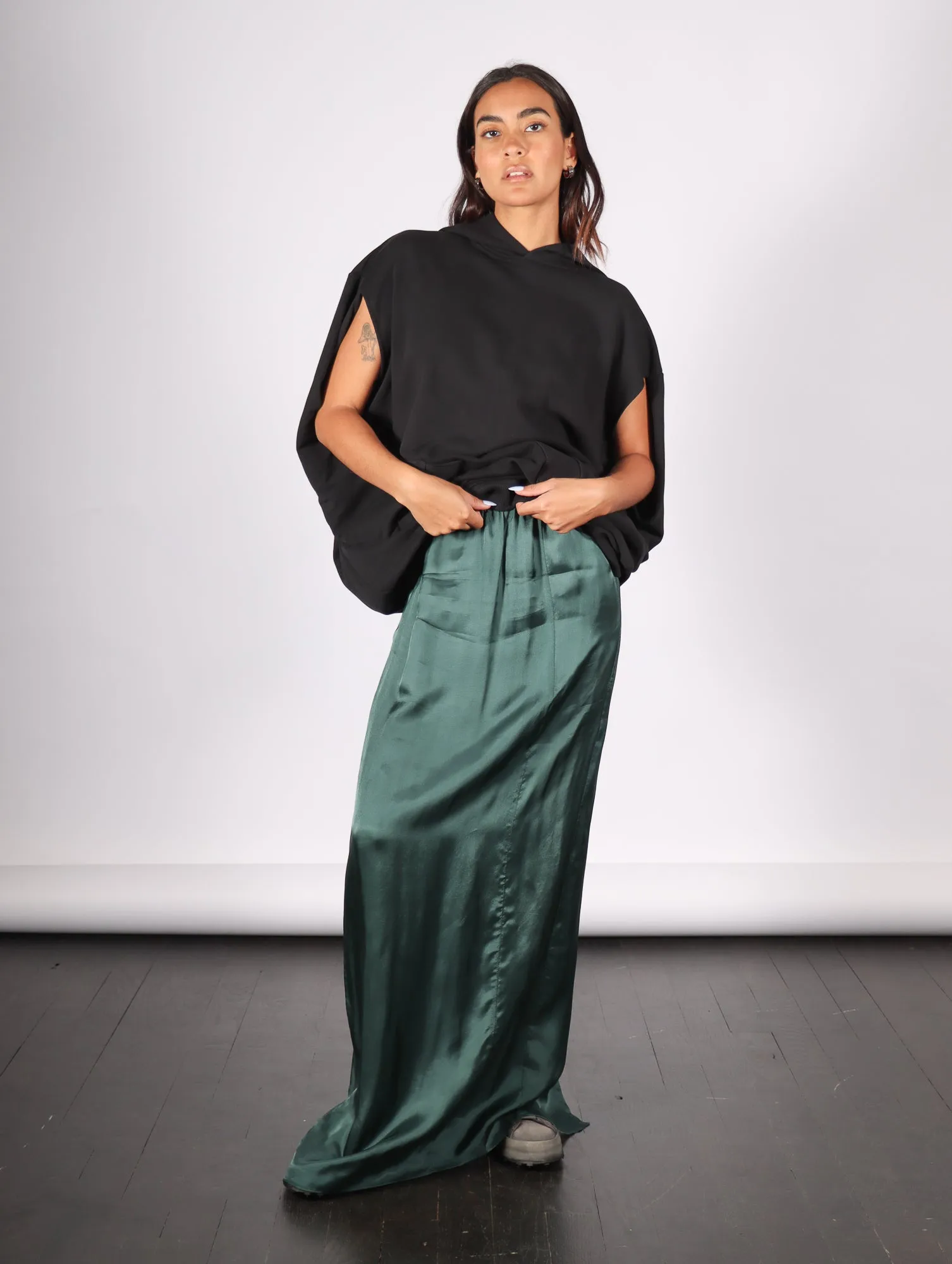 Long Skirt in Green by MM6 Maison Margiela