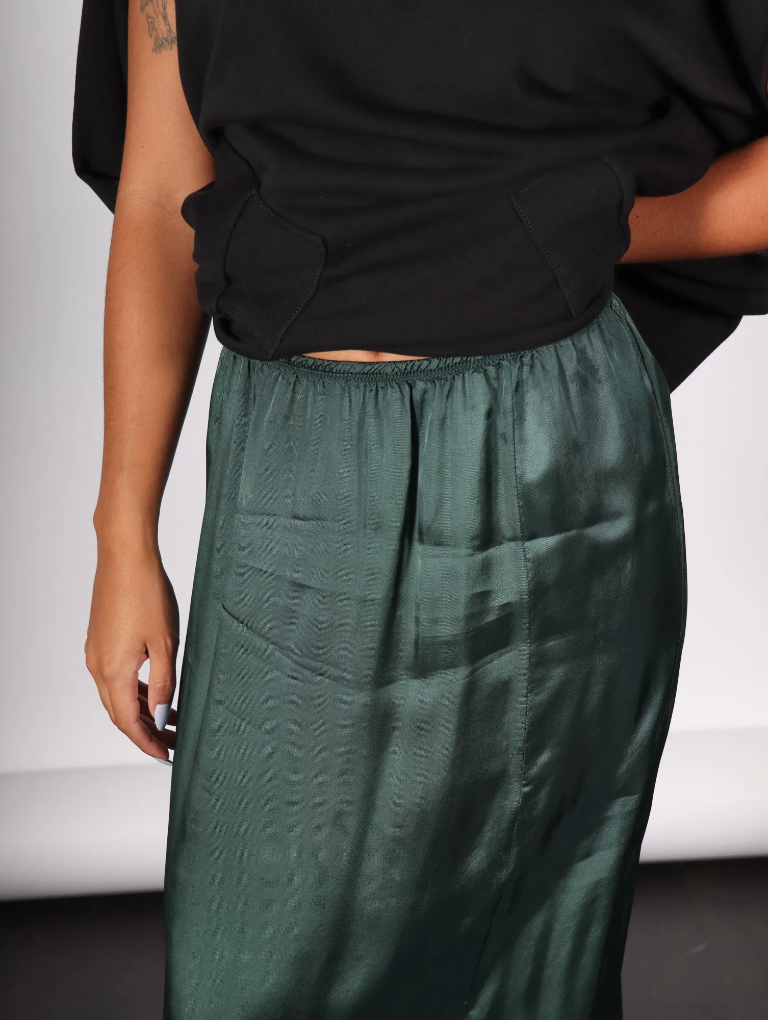 Long Skirt in Green by MM6 Maison Margiela