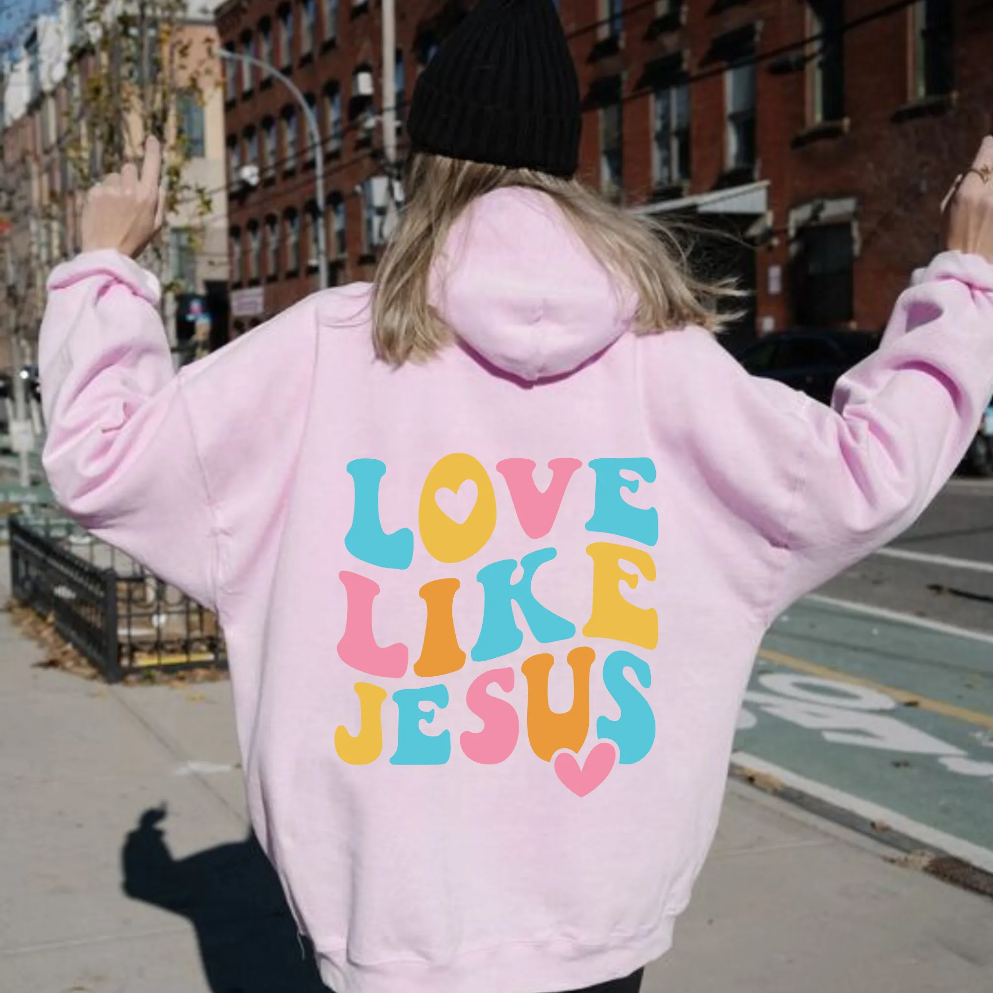 Love Like Jesus | Retro Christian Hoodie