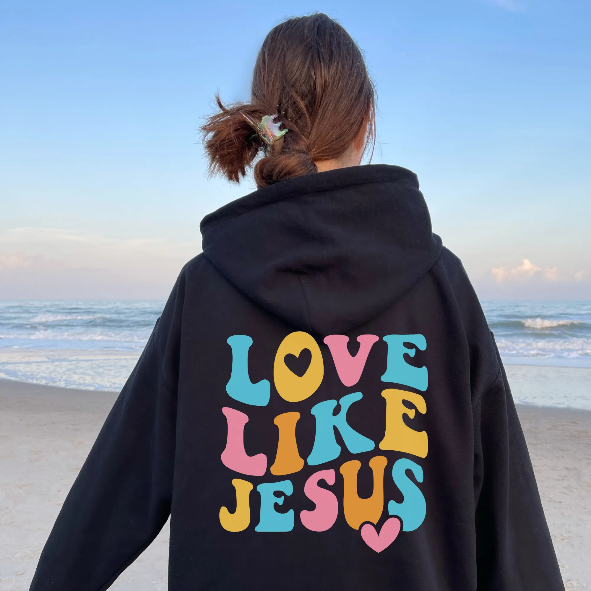 Love Like Jesus | Retro Christian Hoodie