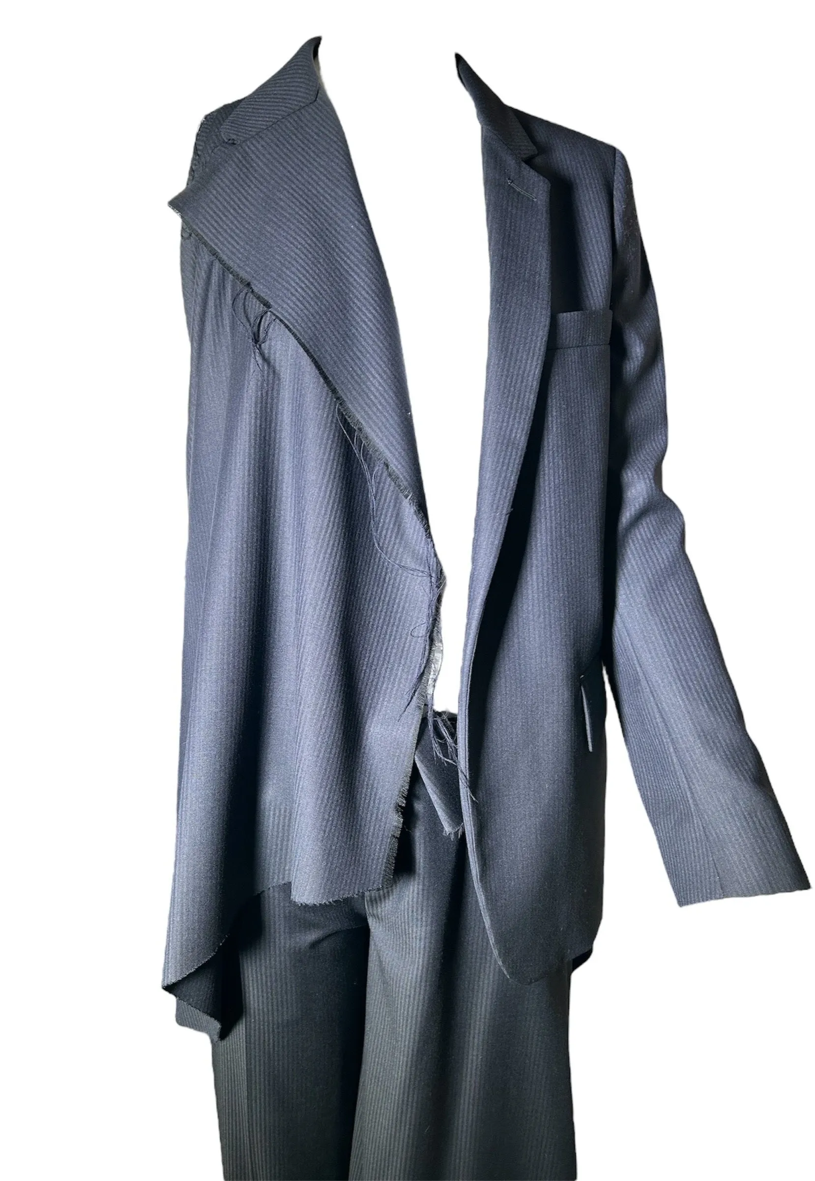 Maison Martin Margiela 90s "Unfinished" Avant-Garde Pantsuit Ensemble