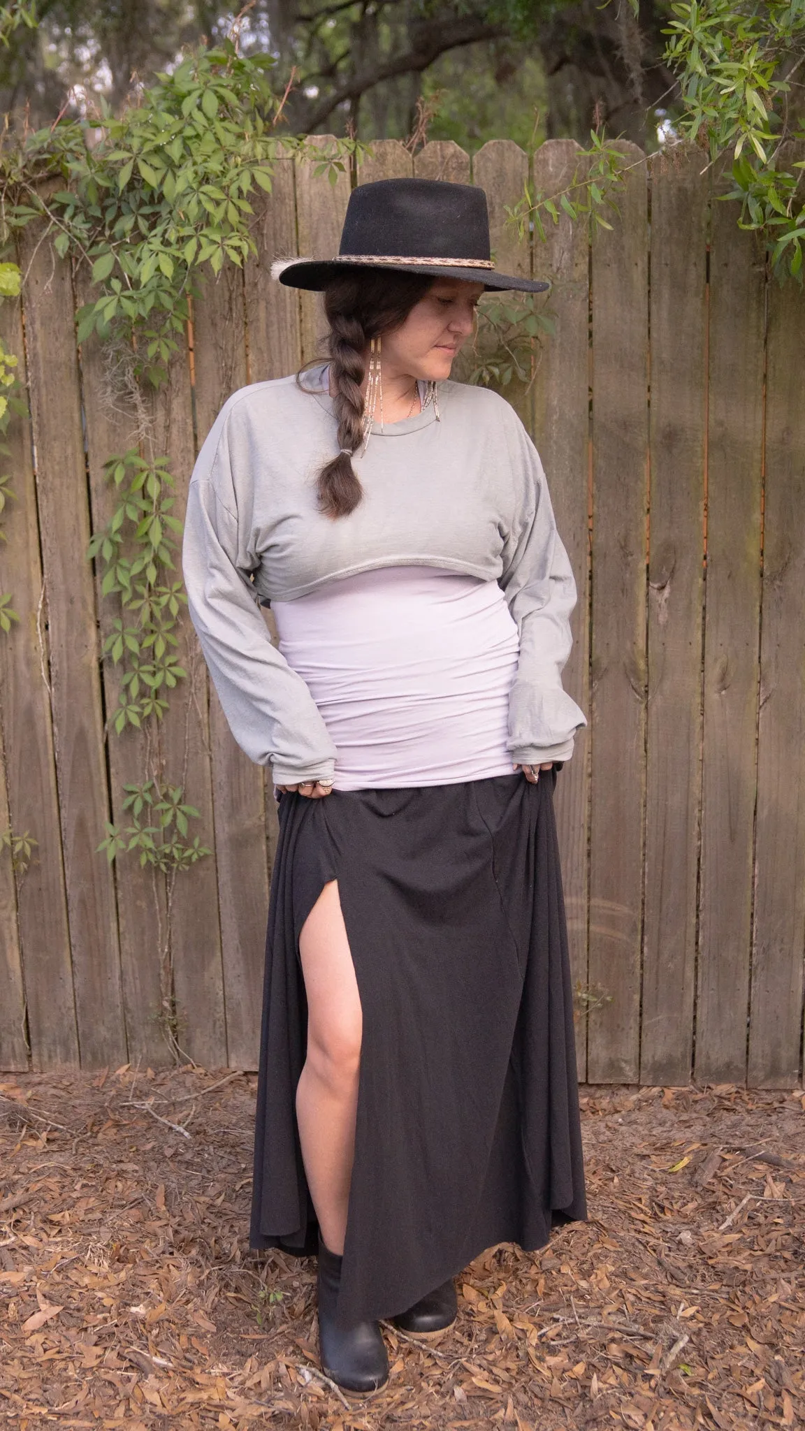 Mama Tried Skirt (Small) Onyx