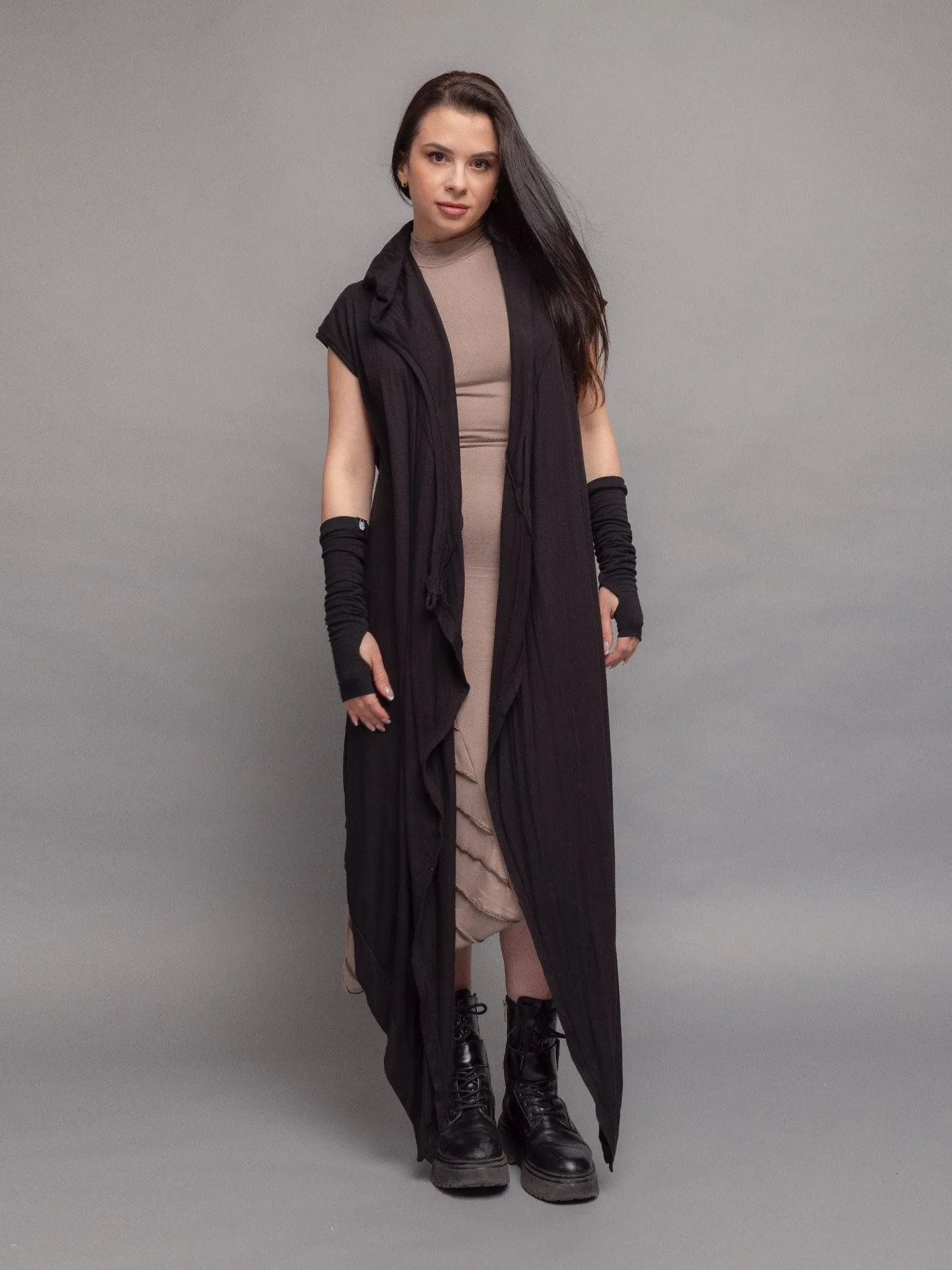 Medina - Women's Avant Garde Cloak with Hood