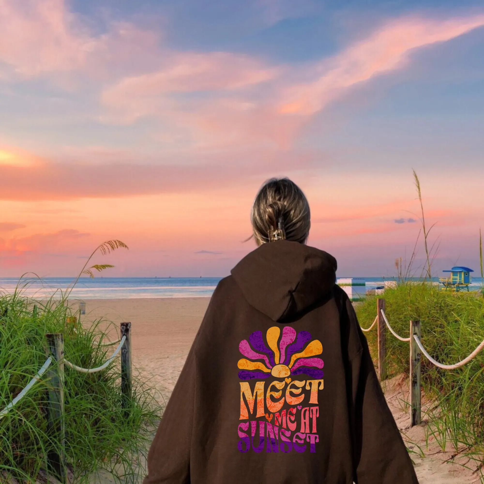 Meet Me At Sunset Beach Hoodie