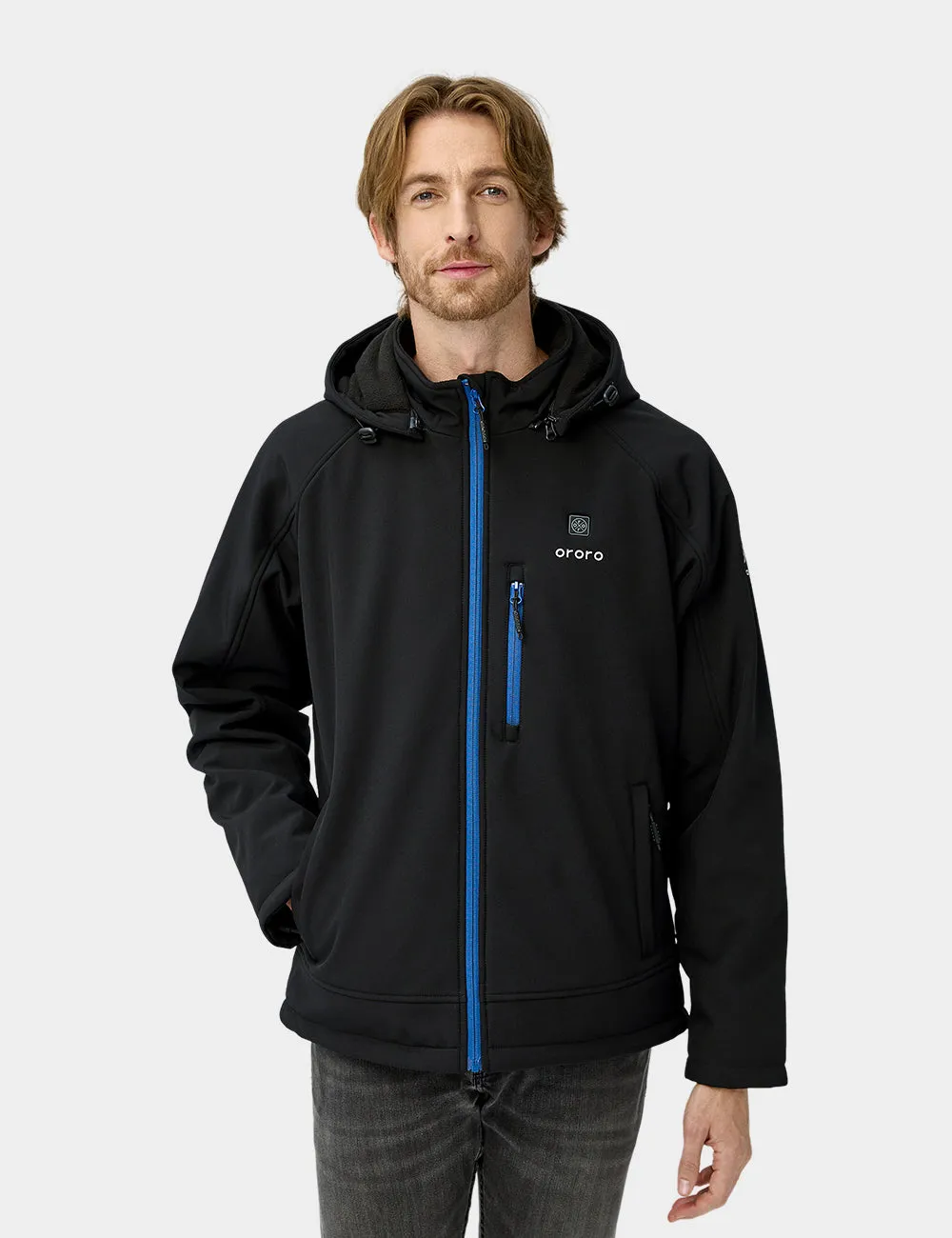 Men's Classic Heated Jacket (4 Heating Zones) - Black & Blue