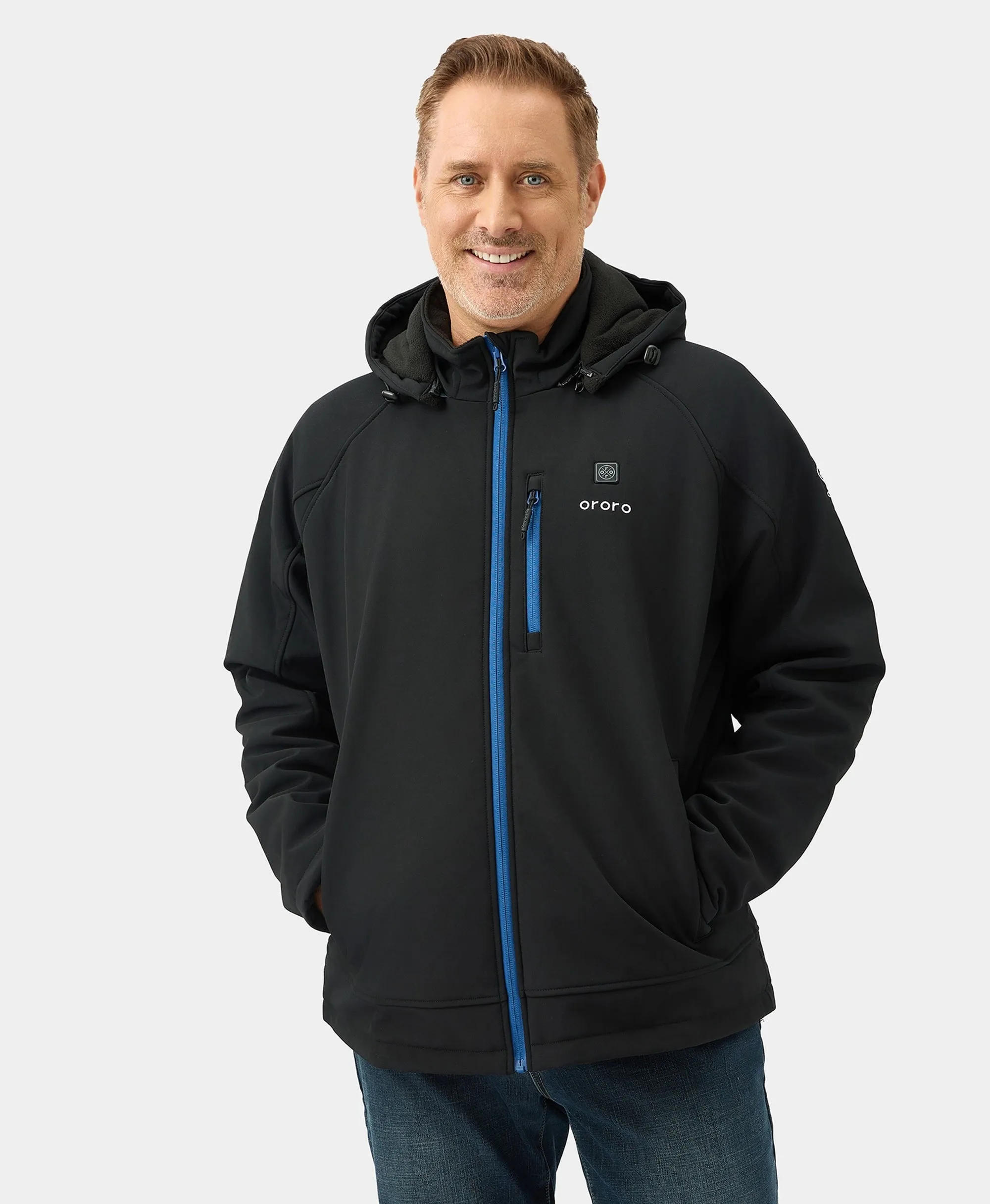 Men's Classic Heated Jacket (4 Heating Zones) - Black & Blue