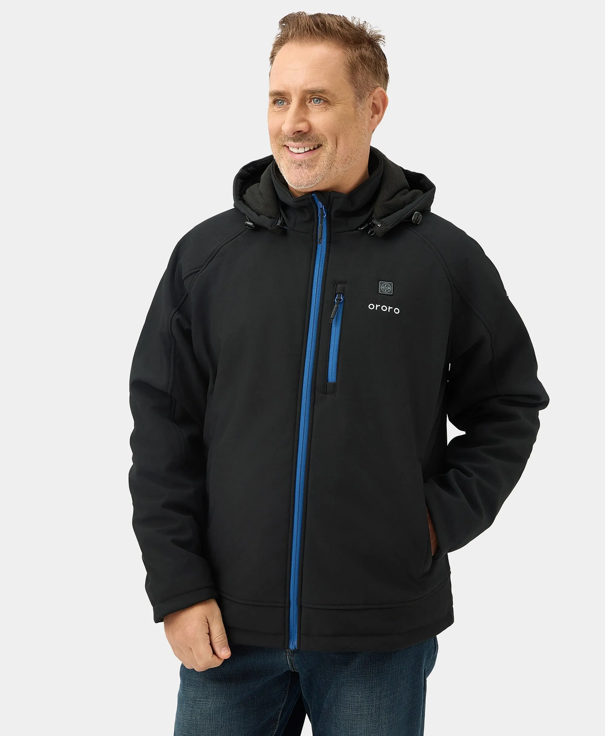 Men's Classic Heated Jacket (4 Heating Zones) - Black & Blue