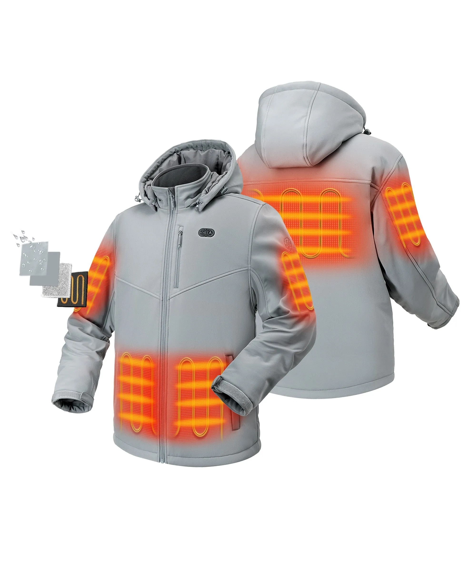 Men's Heated Dual Control Jacket with 5 Heating Zones (Pocket Heating) (Apparel Only)