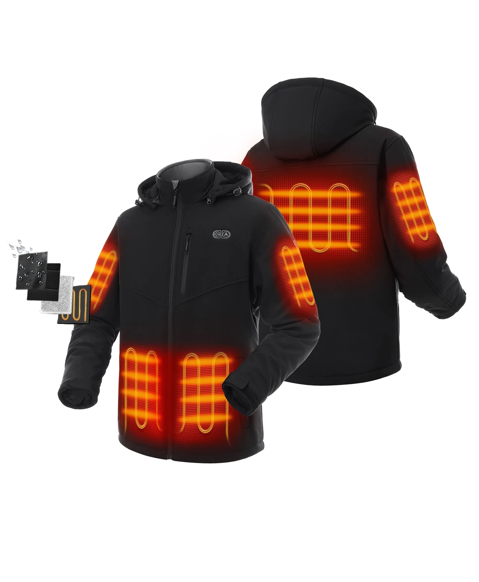 Men's Heated Dual Control Jacket with 5 Heating Zones (Pocket Heating) (Apparel Only)