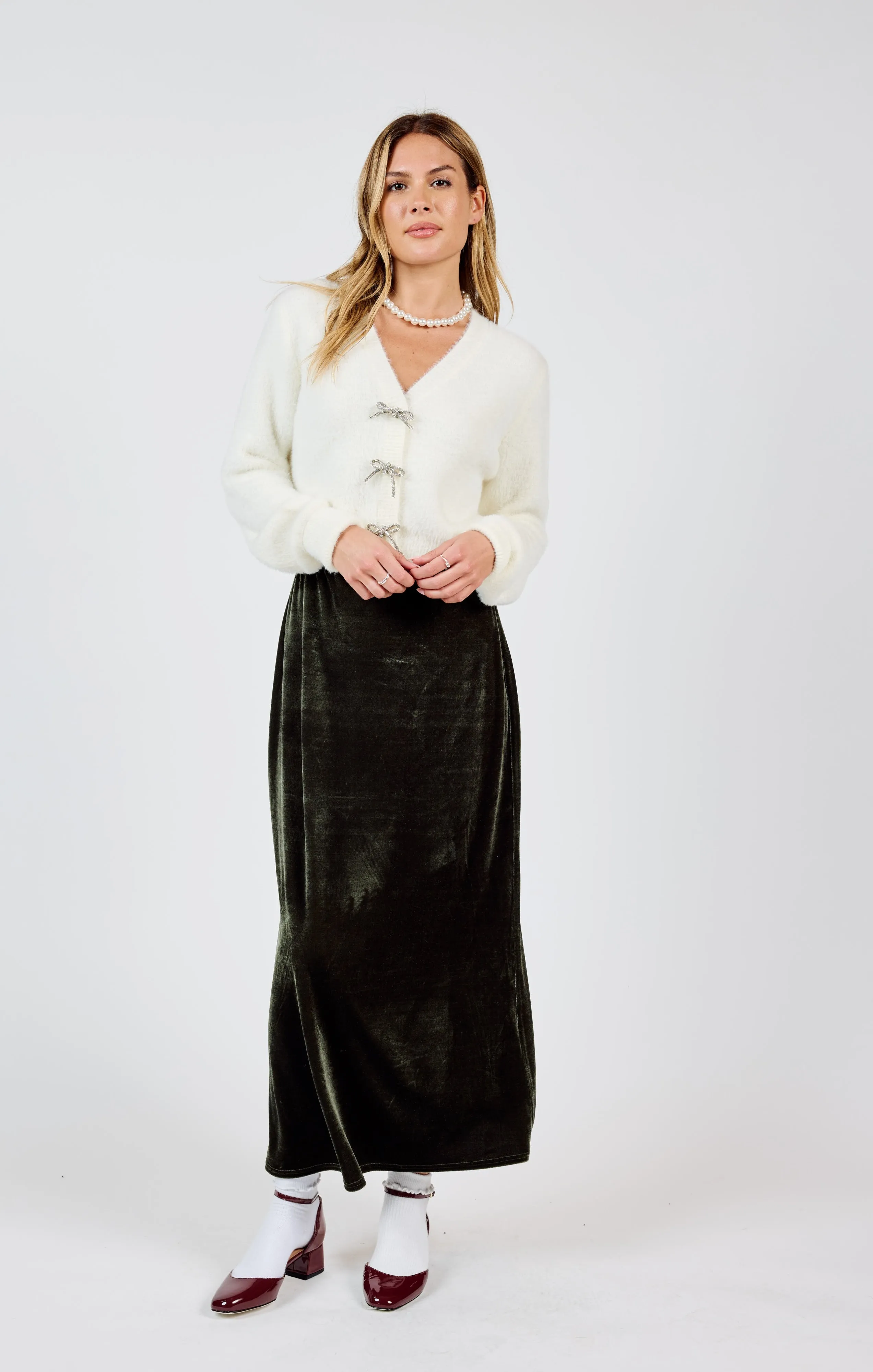 Midnight Oil Velvet Skirt