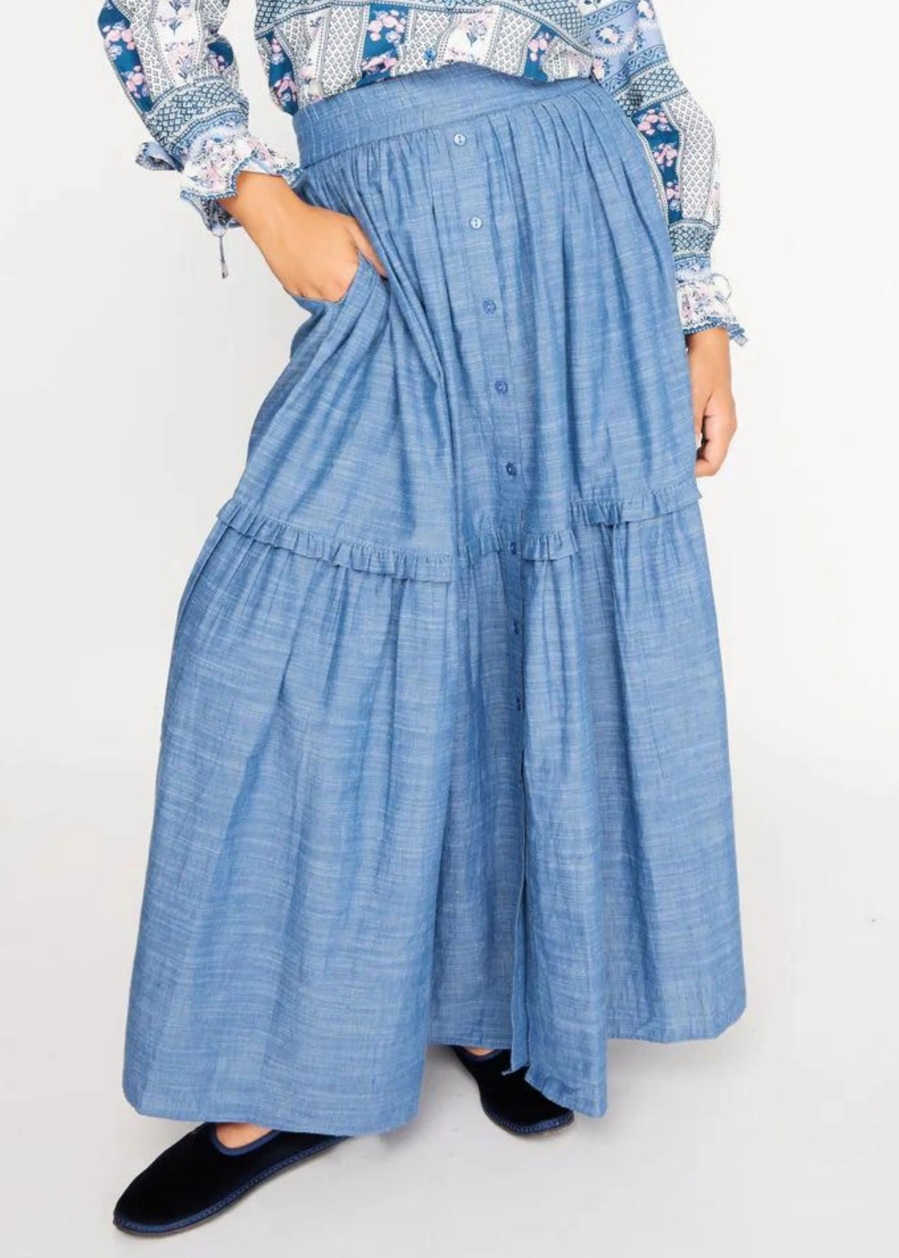 Mimi chambray skirt