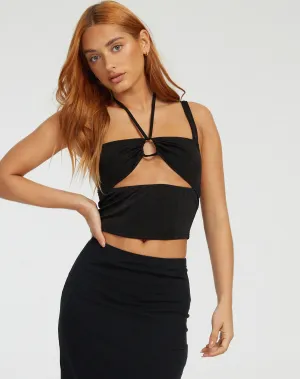 Neetu Crop Top in Black