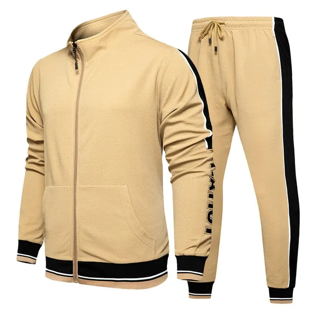 New Men's Tracksuit 2020 Casual Sweat Suits Male Sportswear Winter 2 Piece Sport Suits Set Men Sweatshirts   Pants Streetwear