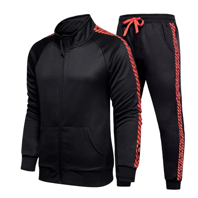 New Men's Tracksuit 2020 Casual Sweat Suits Male Sportswear Winter 2 Piece Sport Suits Set Men Sweatshirts   Pants Streetwear