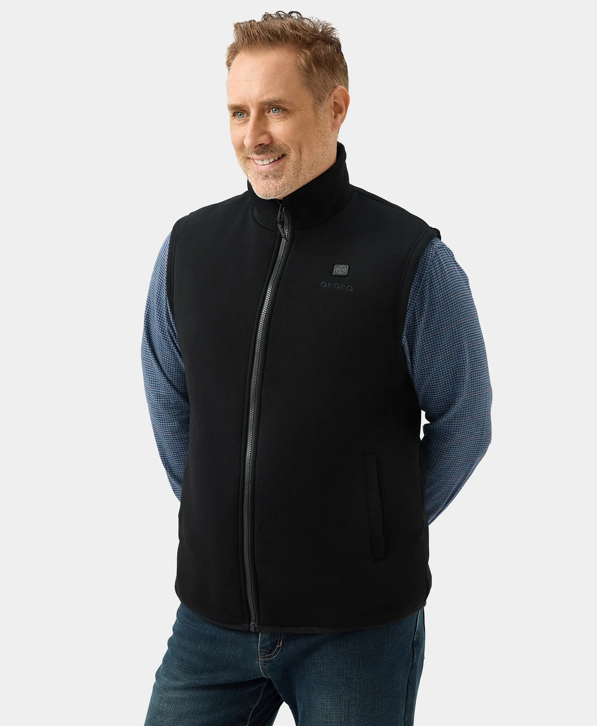 (Open-box) Men's Heated Fleece Vest (Battery Set Not Included)