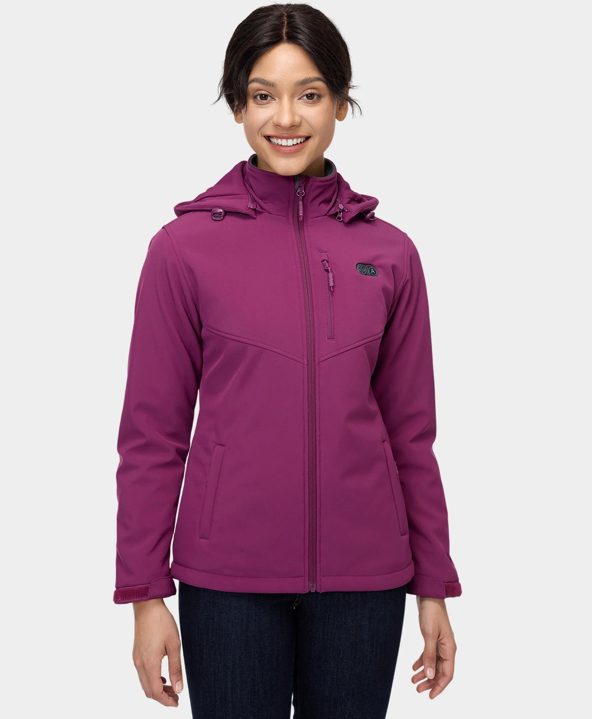 (Open-Box) Women's Heated Dual Control Jacket with 5 Heating Zones (Pocket Heating) (Battery Set Not Included)