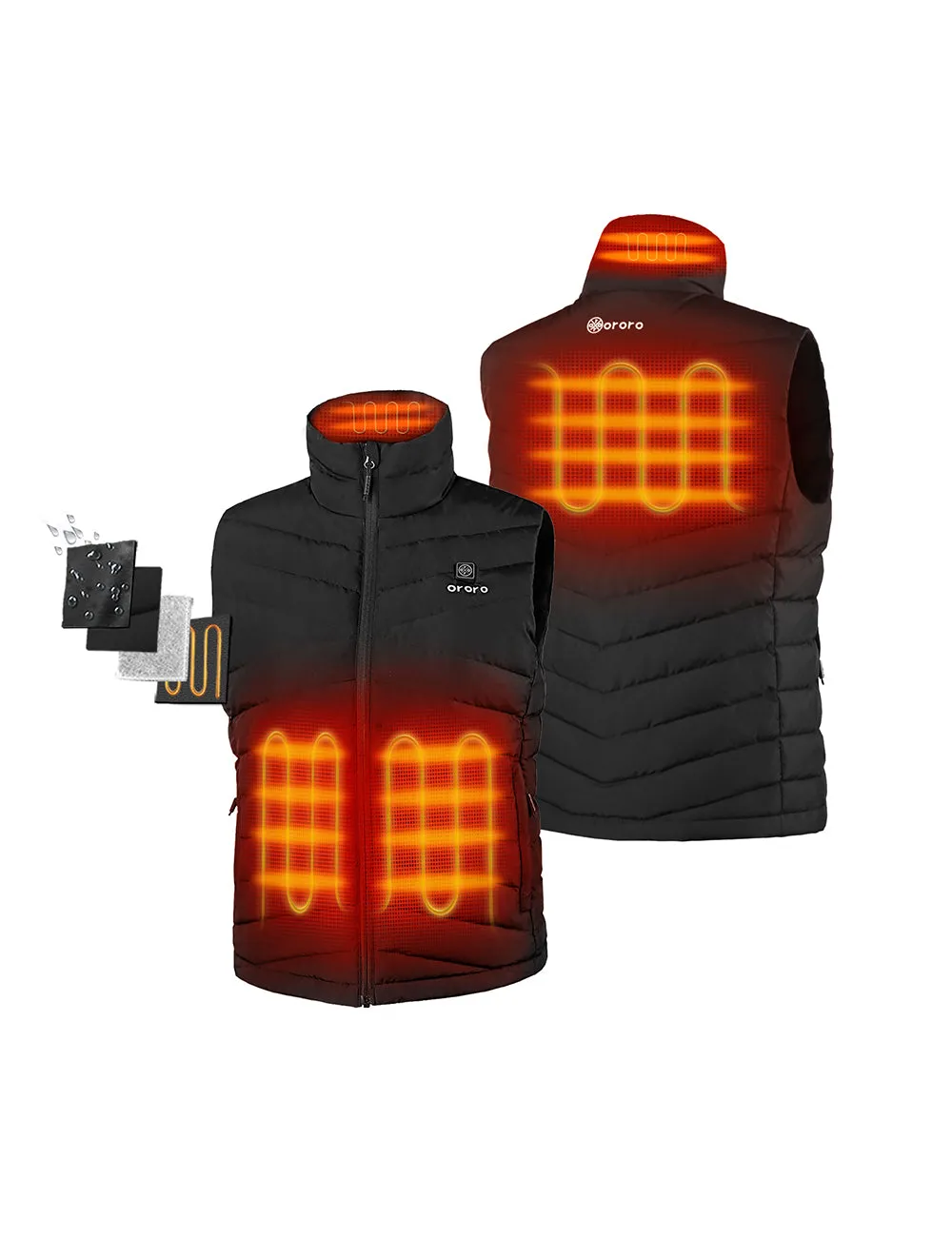 (Open-box) Women's Heated Lightweight Down Vest (Battery Set Not Included)