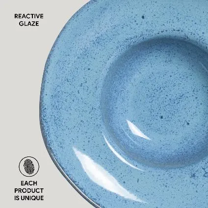 Organic Breeze Deep Rim 11" Stoneware Plate Set