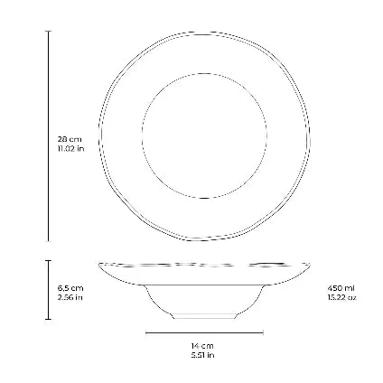 Organic Breeze Deep Rim 11" Stoneware Plate Set