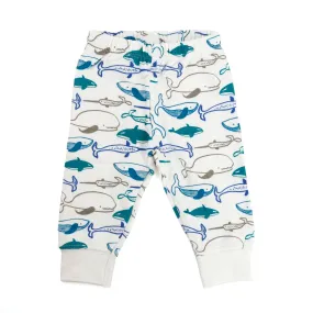 Organic Cotton Sweatpants / Whales